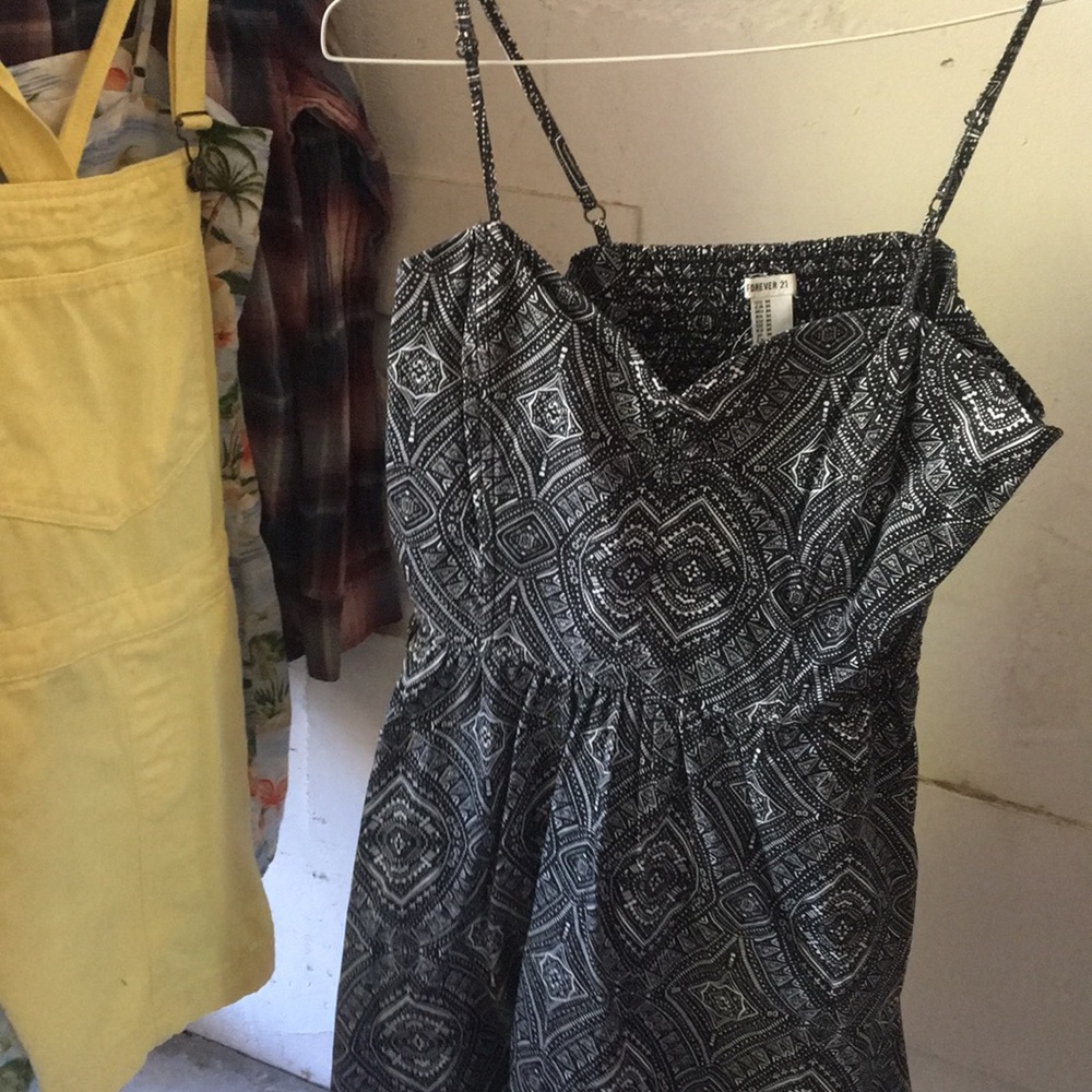 Black and white design romper